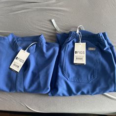 Brand New With Tags. Yola Skinny Pants And Rafaela Top. Both Size Xs. Color Is Denium, Exclusive Discontinued Color! I Bought A Couple Years Ago But It Was Not The Right Color For Work. The Style Is Slightly Different Than Figs’ Most Recent Styles But Still Similar. Figs Scrubs, Fig, Scrubs, Casual Outfits, Brand New, Tags, Pants, Women Shopping, Blue