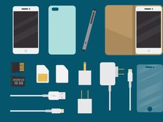 an assortment of electronic gadgets and devices on a blue background with text that reads what's in the package?