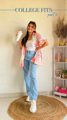 Outfit Inspo From Myntra, Indian College Outfits Casual Women, College Outfits From Myntra, Top And Jeans Outfit Indian, Aesthetic Outfits On Myntra, College Looks Outfit Indian, Outfit For Night Out Casual, Jeans With Tops Style, College Fits Summer India