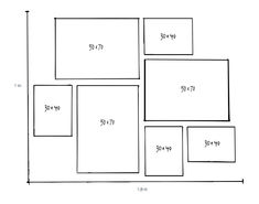 the floor plan is shown with measurements for each square and rectangles in it