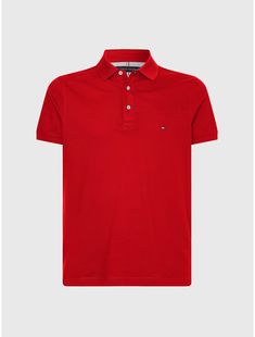 Tommy Hilfiger men's polo. Celebrating a true Tommy Icon, our 1985 polo is spun from organic pique cotton and is finished with Ithaca detailing at the inside collar. This classic silhouette is restyled for today with stretch fibers, providing shape retention and comfort. Inspired by the year that Tommy Hilfiger first designed his namesake label, our 1985 collection reimagines archival icons with materials made for today.  Material: 96% Organic Cotton, 4% Elastane. Tommy Hilfiger Cotton Polo Shirt With Polo Collar, Tommy Hilfiger Cotton Polo Shirt Short Sleeve, Fitted Tommy Hilfiger Polo Shirt With Short Sleeves, Classic Tommy Hilfiger Cotton Polo Shirt, Fitted Short Sleeve Tommy Hilfiger Polo Shirt, Classic Tommy Hilfiger Collared Polo Shirt, Fitted Tommy Hilfiger Casual Polo Shirt, Tommy Hilfiger Cotton Polo Shirt, Casual Fitted Tommy Hilfiger Polo Shirt