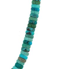 a rippling waterfall of premium qualify Kingman Turquoise rondelle beads this magnificent beaded Navajo waterfall necklace is nothing short of breathtaking strung by Navajo master bead artist Berlinda Begay metaphysical properties of Turquoise: it is said that Turquoise helps with healing maladies of the ears, nose, throat. larynx and neck. This is the stone for ENT Doctors, speech therapists, vocal coaches, singers, auctioneers, radio and television hosts. It helps oxygenate the blood and incre Hand-strung Turquoise Heishi Beads Necklace, Turquoise Rondelle Beaded Necklaces, Turquoise Single Strand Necklace With Round Heishi Beads, Turquoise Necklace With Single Strand Heishi Beads, Turquoise Heishi Beads Necklace In Single Strand, Turquoise Heishi Bead Necklace Single Strand, Ent Doctor, Waterfall Necklace, Vocal Coach