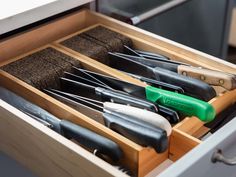 a drawer filled with lots of kitchen utensils