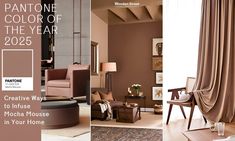 Transform your home with the timeless charm of Mocha Mousse! From sofas and beds to coffee tables and curtains, explore how this cozy neutral can elevate every corner of your space with warmth and elegance. ✨ #HomeDecor #MochaMousse #InteriorInspo Mocha Brown, Mocha, Home Interior Design, Color Palette, Dining Room