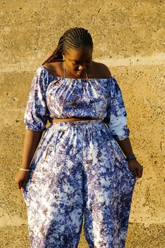 This beautiful 2 piece crop top and palazzo pant is made with colourful blue and white adire. It is made with high quality soft cotton African Print. This item is handmade in 7-10 business days before shipping, kindly send a message if you need your outfit urgently so that it can be prioritised. Standard Shipping takes 7-15 business days. If you have any inquiries about the item please feel free to start an etsy conversation.  Instruction: Wash gently with hand squeeze lightly. Do not wring out Bohemian Two-piece Blue Set, Bohemian Blue Two-piece Set, Bohemian Summer Sets With Batik Print, Palazzo With Crop Top, Palazzo And Crop Top, Palazzo And Top, Adire Dress, Ankara Crop Top, Boubou Styles For Women