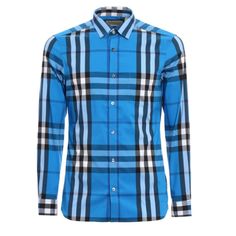 Perfect Condition! Questions? Leave A Comment Below! Designer Blue Shirt With Spread Collar, Designer Fitted Blue Shirt, Burberry Shirts, Burberry Brit, Casual Shirts For Men, Casual Button Down Shirts, Cotton Shirt, Black Blue, Blue Black