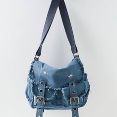 New W/O Price Tag Is An Overstock Outlet (Has Black Line Going Thru Label Name On Inside To Prevent Store Return) Authentic Free People Bag - Shadow Boxer Messenger Bag - Blue -Effortless Edge For Everyday Use, This Roomy Messenger Bag Is Featured In A Classic Cotton Canvas With Bleach-Dyed And Distressed Details And Grommet Buckle Accents. Features: Messenger Style, Spacious Main Compartment, Exterior Zipper Pocket At Back, Two Front Pockets, Interior Zipper Compartment, Flap And Zipper Closure Blue Satchel With Metal Hardware For Everyday Use, Blue Shoulder Bag With Metal Hardware For Everyday Use, Blue Crossbody Bag With Metal Hardware, Vintage Blue Large Capacity Shoulder Bag, Blue Travel Satchel With Metal Hardware, Blue Shoulder Bag With Metal Hardware For Travel, Blue Rectangular Bag With Metal Hardware, Blue Shoulder Bag With Metal Hardware, Blue Rectangular Bags With Metal Hardware