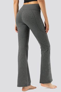 All-Day Comfort: Our black bootcut pants are crafted from super-soft, stretchy fabric for all-over support and coverage, ensuring you stay comfortable from morning yoga to evening outings. Ready to Move: Designed for movement, these bootcut pants for women feature interlocking seams to reduce irritation and a gusseted crotch for chafe-free freedom, ideal for any activity. Deep Side Pockets: Each pair of our bootcut pants includes deep side pockets, providing convenient storage for your phone, ke Yoga Flare Pants, Best Black Friday, Body Curves, Bootcut Pants, Morning Yoga, Best Black, Squat Proof, Holiday Deals, Stretch Pants