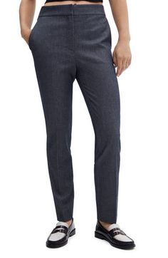 A sleek essential for work or the weekend, these pants feature stretchy suiting fabric, a skinny fit and handy pockets. Zip fly with hook-and-bar closure Front slant pockets; back welt pockets 62% polyester, 34% viscose, 4% elastane Dry clean or machine wash, tumble dry Made in Turkey Business Casual Slim Fit Mid-rise Dress Pants, Tailored Mid-rise Dress Pants With Welt Pockets, Modern Mid-rise Workwear Pants, Office Mid-rise Dress Pants With Welt Pockets, Tailored Mid-rise Dress Pants For Business Casual, Mid-rise Dress Pants With Welt Pockets For Work, Classic Mid-rise Business Dress Pants, Classic Mid-rise Dress Pants For Business, Modern Slim Fit Workwear Pants