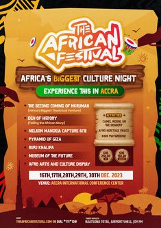 the african festival poster for africa's biggest culture night