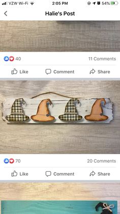 three different pictures with the same image on them, and one has a wooden sign that says