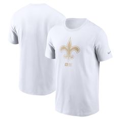 Show loyalty to the New Orleans Saints with this Faded Essential T-shirt. Made by Nike, it features a large New Orleans Saints logo printed on the front. The soft cotton fabric provides a comfortable feel for game day or casual wear. Saints Logo, New Orleans Saints Logo, New Orleans Saints, Nike White, White Nikes, Online Retail, Men's Nike, Cotton Shorts, Game Day