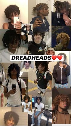 a collage of people with dreadlocks and cell phones