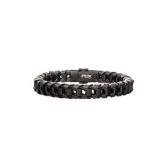 This men's leather bracelet adds a polished look to any outfit. This men's leather bracelet adds a polished look to any outfit. Click on this JEWELRY & WATCHES GUIDE to learn about fit, styles, materials and more! BRACELET DETAILS Length: 8.25 in. Clasp: box Metal: stainless steel Plating: black Finish: polished Packaging: boxed Size: 8". Color: Two Tone. Gender: male. Age Group: adult. Modern Stainless Steel Leather Bracelet With Black Band, Modern Black Leather Double Band Bracelet, Masculine Leather Bracelet With Black Band, Mens Learher Bracelet, Masculine Black Leather Bracelet With Stainless Steel, Men's Leather Bracelet, Mens Leather Bracelet, Black Plates, Polished Look