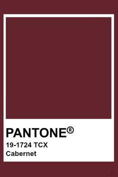 pantone's maroon color is shown with the white square in the bottom corner