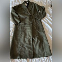 New With Tag Size S No Measurements Not Accepting Low Offers 2411/042 Felt Coat, Moving Sale, Zara Jackets, Pea Coats, Jackets & Coats, Jackets For Women, Felt, Zara, Green