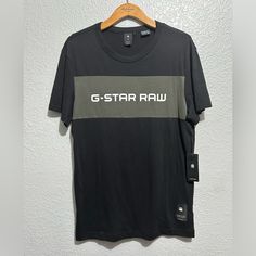 G Star Raw Corporate Script, Logo T-Shirt Black Star Logo Top For Streetwear, Casual Black Top With Star Print, Black Cotton Top With Star Logo, Gstar Raw Women, Casual Black T-shirt With Star Logo, Black Cotton Tops With Star Print, Casual Black T-shirt With Star Print, Black Casual T-shirt With Star Print, Black Cotton Top With Star Print