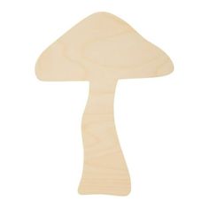 a wooden mushroom shaped object on a white background