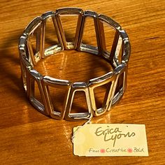 Nwt Erika Lyons Stretch Bracelet Gorgeous Mixed Metal With Alternating Silver And Gold Finish 1 1/2” Wide Questions? Leave A Comment Below! Bundle Any 3 For $30 Elegant Nickel-free Silver Stretch Bracelet, Formal Silver Metal Stretch Bracelet, Silver Metal Stretch Bangle Bracelet, Silver Stretch Bangle Bracelet For Formal Occasions, Vintage Silver Stretch Bracelet As Gift, Silver Stretch Bracelet For Formal Occasions, Silver Sterling Silver Stretch Bracelet, Howlite Bracelet, Beaded Cuff Bracelet