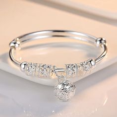 44150901276887 Sterling Silver Bangle Bracelets Pandora, Silver Bracelet Designs, Silver Jewelry Accessories, Sterling Silver Charm Bracelet, Stone Bangle, Gongs, Styl Boho, Bangle Bracelets With Charms, Silver Charm Bracelet