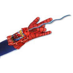 a spider - man glove is shown on a white background