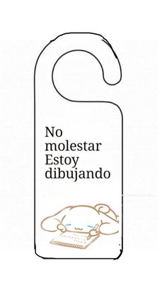 a door hanger that says no molestar estoy dibutando