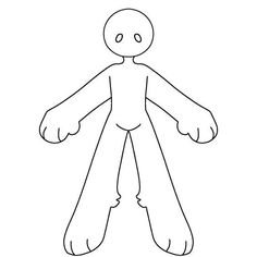 the outline of a person's body and legs, with one hand extended out