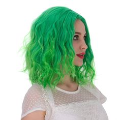 PRICES MAY VARY. ✅Stand Out in Style: Our Aicos Short Curly Green Wig is the perfect accessory for any occasion. With its vibrant green color and stylish bob cut, you'll turn heads wherever you go. 👍High-Quality Material: Made with heat-resistant hair fiber, our wig is thick, soft, and natural-looking. Plus, it comes with a free wig cap to help you fix your own hair better. 😃Versatile and Fun: Whether you're dressing up for cosplay, comic-con, Halloween, or just want to add some fun to your da Masquerade Anime, Curly Color, Green Wig, Short Hair Wigs, Green Ombre, Short Wigs, Carnival Party, Short Curly Hair, St Pattys