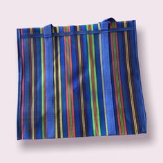 Mexican Plastic Bag 15.5 x 14 in Pura Vida Multicolor Square Reusable Bag, Large Multicolor Shoulder Bag Gift, Large Multicolor Gift Shoulder Bag, Blue Recyclable Shoulder Bag For Daily Use, Blue Reusable Tote Beach Bag, Large Multicolor Bag For Gifts, Blue Reusable Rectangular Bag, Large Multicolor Bag Perfect For Gifts, Blue Reusable Tote Shoulder Bag