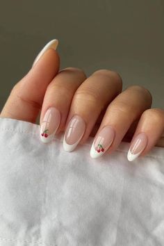 60+ Insanely Pretty Fruit Nails for a Perfect Summer! | Summer Nails Trends Svt Inspired Nails, Nail Heart Design, Short Cherry Nails, Svt Nails, Cute Cherry Nails, Nails Cherries, Red Nail Ideas, Slay Nails, Nail Details