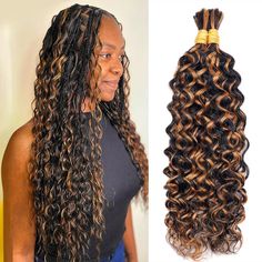 PRICES MAY VARY. 🧡💛Hair Material: water wave Bulk Human Hair for Micro Braiding No Weft is made with 100% Raw and Unprocessed 12A Brazilian Virgin Human Hair. Cut off from one Young Donor Directly. Full Cuticle Intact and Aligned in the same direction. It's clean and soft, natural and healthy, bouncy and glossy, full and thick. 🧡💛 Hair Quality: water Wave Bulk Human Hair for Micro Braids can be bleached, dyed, permed and styled; Longevity; Pre-Stretched Smooth ends; No Tangle & No Shedding; Braid In Hair Extensions Waba Hair & Beauty, Micro Human Hair, Small Bohemian Knotless Braids Human Hair, Wavy Human Braiding Hair, Human Hair Crochet Braids Waba Hair & Beauty, Human Hair For Tree Braids, Weaving Techniques Hair, Knotless Goddess Box Braids Human Hair, Small Boho Braids Human Hair