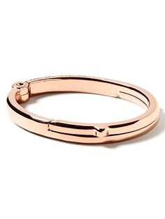 Giles & Brother | Latch Cuff Luxury Rose Gold Polished Cuff Bracelet, Rose Gold Metal Bracelet With Polished Finish, Timeless Rose Gold Cuff Bangle Bracelet, Luxury Adjustable Rose Gold Cuff Bracelet, Adjustable Luxury Rose Gold Cuff Bracelet, Adjustable Rose Gold Bangle With Polished Finish, Adjustable Polished Rose Gold Bangle, Modern Rose Gold Cuff Bangle Bracelet, Modern Rose Gold Bangle For Formal Events