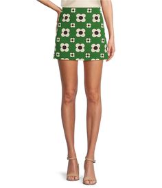 From Tara Jarmon&#x2C; this skirt features:Crepe woven fabrication Pencil silhouetteFloral print Straight hemline Side zipper closure Approx. 16" length ViscoseDry clean Imported. Tara Jarmon, French Chic, Dillard's, Side Zipper, Mini Skirt, Color Mixing, Floral Print, Mini Skirts, Floral Prints