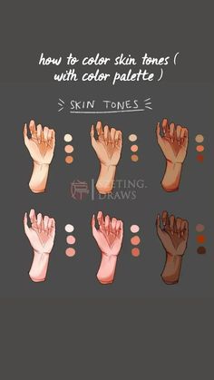 different types of hands with skin tones