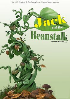 the cover of jack and the beanstalk, with an image of a tree growing out of rocks