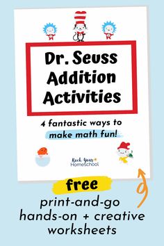 the dr seuss addition activities for kids