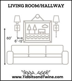 the living room / hallway measurements are shown in this drawing, and it is easy to use