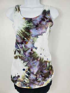 Women's Chasm Watercolor Custom Order Tie Dye Tank Top, Ice Tie Dye Tank, Tie Dye T-Shirt, Unisex Tie Dye These are high cotton tank tops. Available in men's and women's style.  PROCESSING TIME: is 3-5 business days. We use high grade professional fiber reactive dyes, professional garment prep and processing to make your item. Each garment will be unique due to the dye formulation, reaction and movement during the tie dye process. We do not accept returns, but we want you to be happy with your p Fitted Multicolor Crew Neck Tank Top, Multicolor Fitted Crew Neck Tank Top, Fitted Multicolor Cotton Tank Top, Multicolor Scoop Neck Tops For Summer, Fitted Multicolor Scoop Neck Top, Fitted Tie Dye Cotton Tops, Ice Tie Dye, Tie Dye Tank Top, Cotton Tank Top