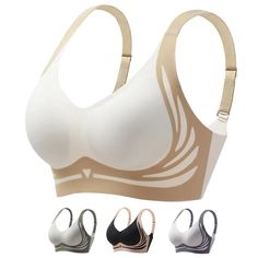 PRICES MAY VARY. 【Super Comfortable & Seamless Fit】Our everyday bra fabric is buttery soft and has a smooth material that conforms to the body's curves and keeps you dry and comfortable all day. The plunge bra is soft and breathable, light as a cloud, and feels nonrestrictive while also supporting. And the hem of wireless bras for women won't roll or move up, so you can move more freely. 【V Neck & Wavy Edge】Full coverage bra V-Neck Design makes your breasts more breathable which can gather and l Dance Bras, Wireless Bras, Light Exercise, Sleep Bra, Comfy Bra, Body Curves, Full Coverage Bra, Yoga Bra, Everyday Bra