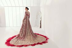 Trail Gown, Lehenga Gown, Red Indian, Indian Bridal Lehenga, Crimson Red, Bright Gold, Bridal Lehenga, Indian Design, Indian Bridal