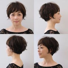 Bob Hairstyling, Haircut Bobs, Stacked Haircut, Short Bob Pixie, Haircuts To Try, Edgy Short Haircuts, Short Haircuts With Bangs, Stacked Haircuts, Choppy Bob Hairstyles