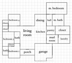 the floor plan for a living room