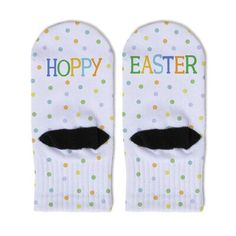 Featuring a polka dot background and a hip bunny wearing sunglasses, these adorable socks can be personalized with a name across the top. Makes a one-of-a-kind addition to the Easter basket! The Holiday Aisle® Customize: Yes | The Holiday Aisle® 2 Piece Handsome Hare Personalized Toddler Socks Set 6.5 H x 2.5 W x 2.5 D in black / orange / pink / whiteFabric | 6.5" H X 2.5" W X 2.5" D | Wayfair Valentine Phrases, Halloween Phrases, Penguins And Polar Bears, Dot Background, Christmas Accents, Polka Dot Background, Toddler Socks, Bunny Face, Wearing Sunglasses