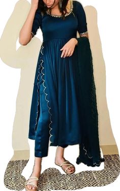 Nayra Cut Suit, Blue Salwar Suit, Nayra Cut, Suit Indian, Stylish Kurtis Design, Trendy Outfits Indian