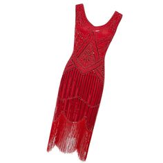 Gatsby Flapper Sequin Fringe Dress. Polyester. Zipper Closure. Special Order Delivery 7-21 Days Red Sleeveless Flapper Dress For Summer, Red Flapper Dress For Summer Evenings, Fitted Red Flapper Dress For Summer, Red Flapper Dress For Summer Parties, Red Fitted Flapper Dress For Evening, Red Summer Flapper Dress For Party, Fitted Red Flapper Dress For Evening, Summer Party Red Flapper Dress, Red Fitted Flapper Dress For Parties