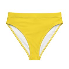 Yellow High Waisted Bikini Swimsuit Bottom - Extremely Stoked Bathing Suit Tops, Throw Pillow Styling, Bathing Suit Bottoms, Sunny Yellow, Surf Style, Print Swimsuit, Genoa, Hawaiian Style, Lifestyle Clothing