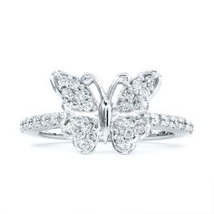 Small Diamond Butterfly Ring with Diamond Band, 0.50CT in 14k White GoldRetail Price: $2,030.00You Save: $609.00 ( 30% )Online Price: $1,421.00Sziro Style No.: LRK1632/48504WDesigner: Sziro Jewelry This ring has a total 0.50CT round brilliant diamonds. All G-H color, VS2-SI1 clarity. Ring is 9.5mm wide at the top, and the band is 1.6mm wide.https://youtu.be/UXrVMqQGpRI Diamond White Butterfly Ring With Brilliant Cut, Elegant Butterfly Ring With Pave Setting, Luxury Diamond Butterfly Ring For Formal Occasions, Elegant White Gold Diamond Butterfly Ring, Formal Brilliant Cut Butterfly Ring, Formal Butterfly Ring With Vvs Clarity Diamond, Formal Diamond Butterfly Ring In Fine Jewelry Style, Formal Butterfly Ring With Vvs Clarity, Formal Diamond Butterfly Ring Fine Jewelry