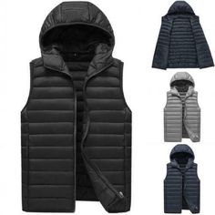 Mens Hooded Vest Jacket Cotton Down Puffer Waistcoat Casual Warm Autumn Winter D Item description Brand Unbranded Size M-3XL Size Type Regular Style Hooded Accents Quilted Closure Zip Country/Region of Manufacture China Features Lightweight Fit Regular Garment Care Machine Washable MPN Does not apply Occasion Casual Outer Shell Material Nylon Pattern Solid Season Winter Sleeve Length Sleeveless Theme Modern Type Vest Year of Manufacture 2020-2029   Shipment Payment Return & Warranty Service & Fe Casual Windproof Winter Outerwear, Casual Winter Sports Outerwear, Warm Spring Outerwear For Outdoor, Spring Warm Outdoor Outerwear, Solid Winter Outerwear For Outdoor Activities, Spring Windproof Outerwear For Cold Weather, Casual Windproof Outerwear For Winter Sports, Hooded Outdoor Vest For Spring, Warm Solid Outerwear For Outdoor Activities