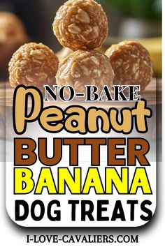 no bake peanut butter banana dog treats