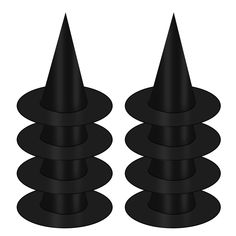 PRICES MAY VARY. Size: Each witch hat has a brim Outer Diameter 38 cm/14.9 inches, Internal Diameter of 19 cm/7.4 inches, and a hat height of 36 cm/14.4 inches. Suitable for children and adults. Material: Halloween witch hat is made of durable Oxford fabric, comfortable and soft to wear, not easy to break, easy to store and can be used for a long time. Easy to store: The top of the hat is soft and retractable, and the brim can be twisted and folded for storage, saving space and allowing you to t Witch Hat Costume, Floating Witch, Witch Hats Costume, Hanging Witch, Black Witch Hat, Halloween Party Decoration, Hanging Hats, Witch Dress, Hats Black